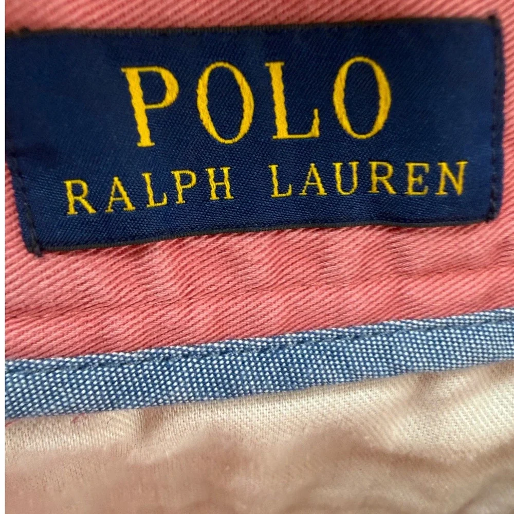 Polo Ralph Lauren Mens 48 Salmon Pink Cotton Twill Flat Front Chino Shorts 48B